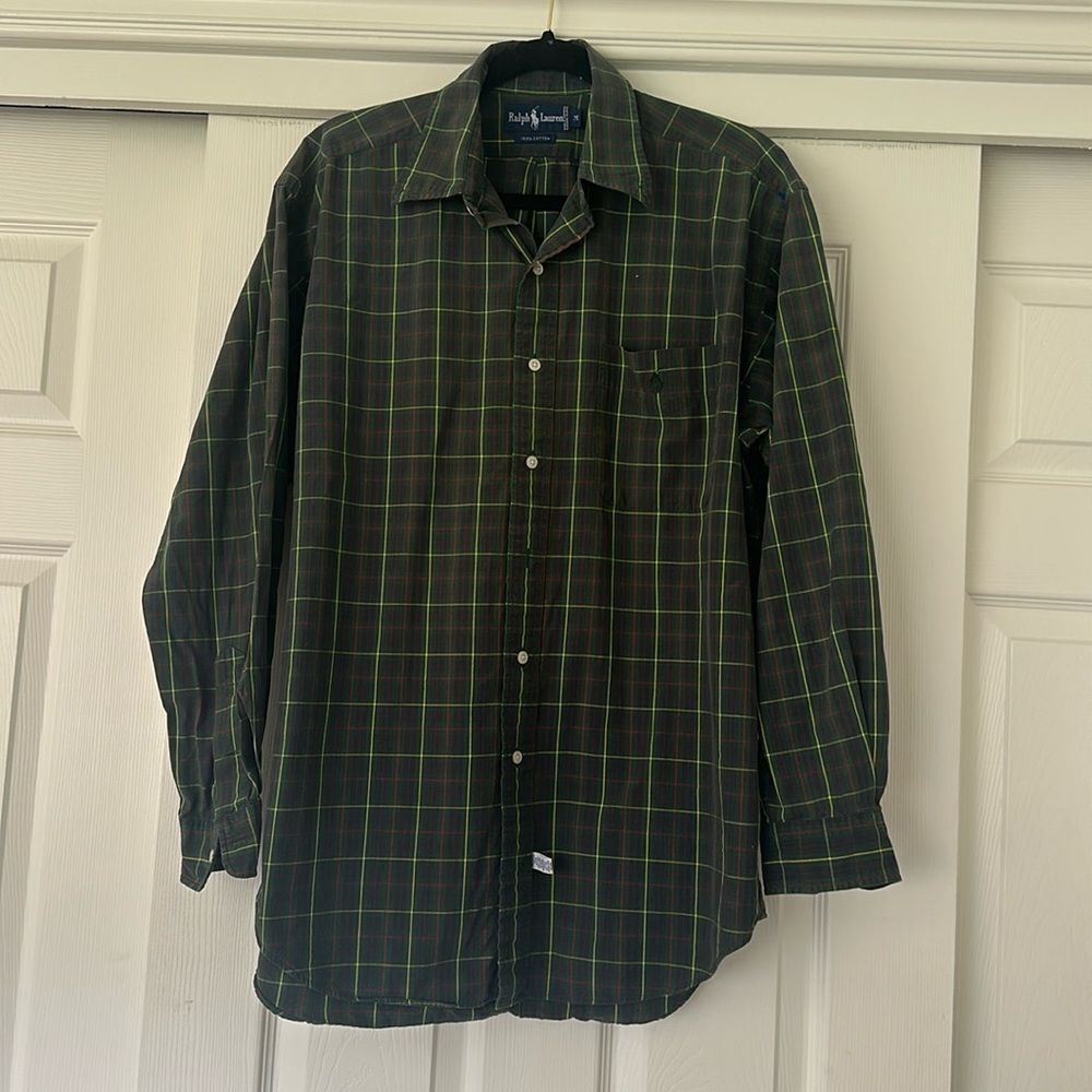 🚨Ralph Lauren Polo men’s gingham button up shirt🚨